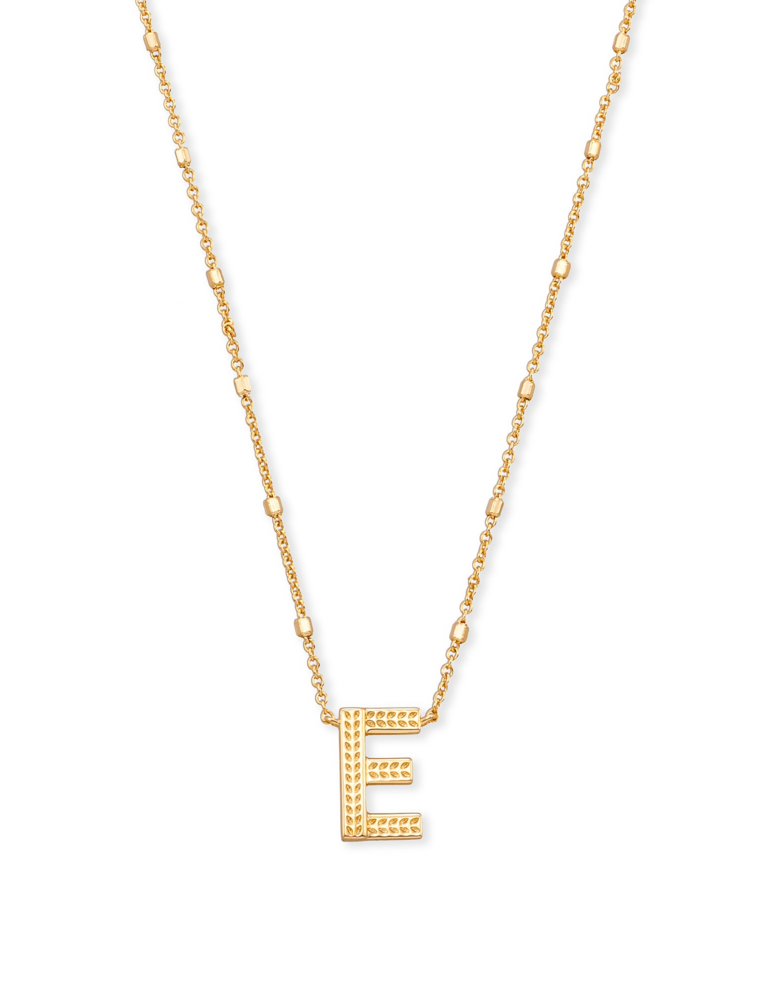 KENDRA SCOTT DESIGN Letter E Pendant Necklace in Gold