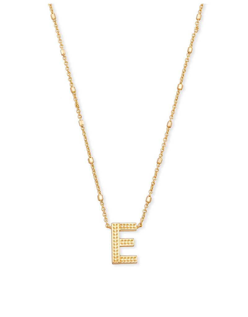 KENDRA SCOTT DESIGN Letter E Pendant Necklace in Gold