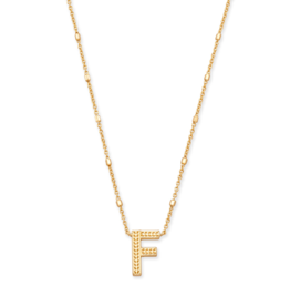 KENDRA SCOTT DESIGN Letter F Pendant Necklace in Gold