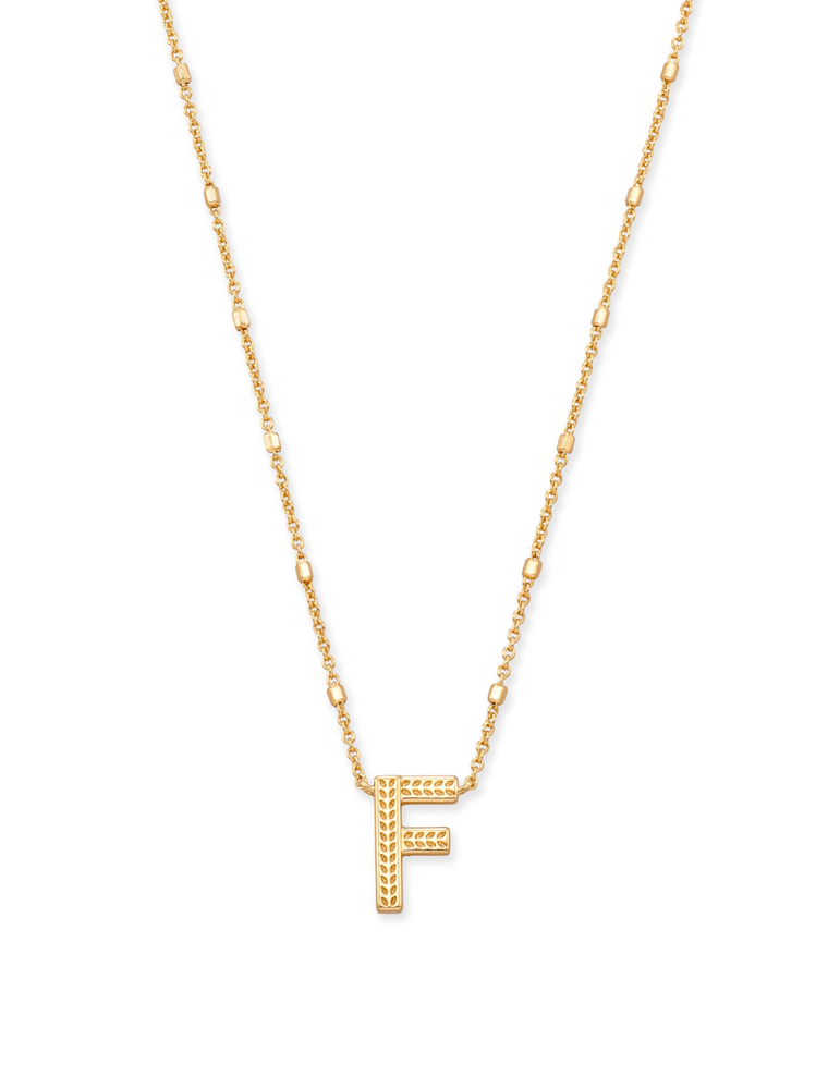 KENDRA SCOTT DESIGN Letter F Pendant Necklace in Gold