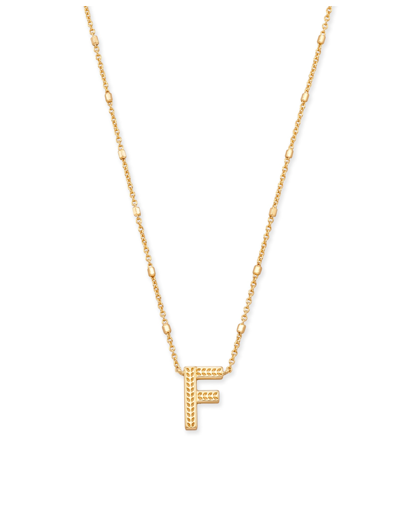 KENDRA SCOTT DESIGN Letter F Pendant Necklace in Gold