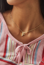 KENDRA SCOTT DESIGN Letter F Pendant Necklace in Gold