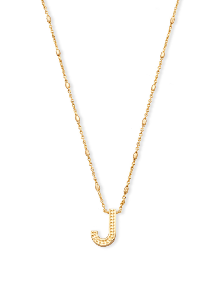 KENDRA SCOTT DESIGN Letter J Pendant Necklace in Gold