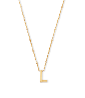 KENDRA SCOTT DESIGN Letter L Pendant Necklace in Gold