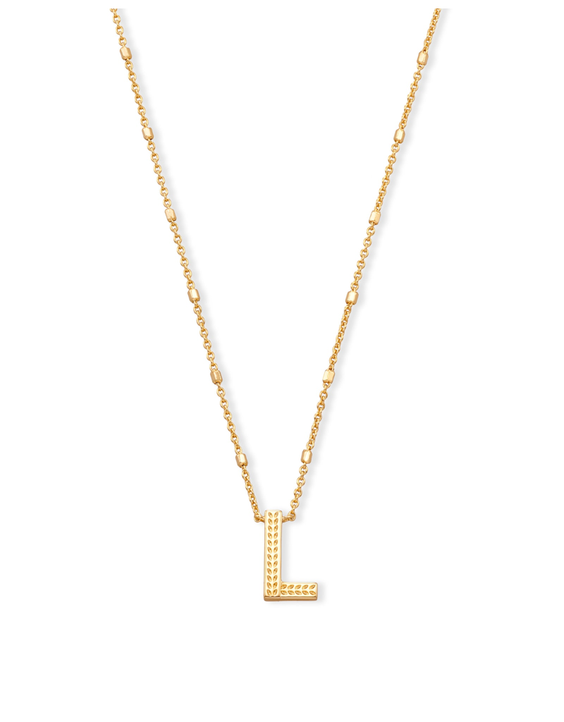 KENDRA SCOTT DESIGN Letter L Pendant Necklace in Gold