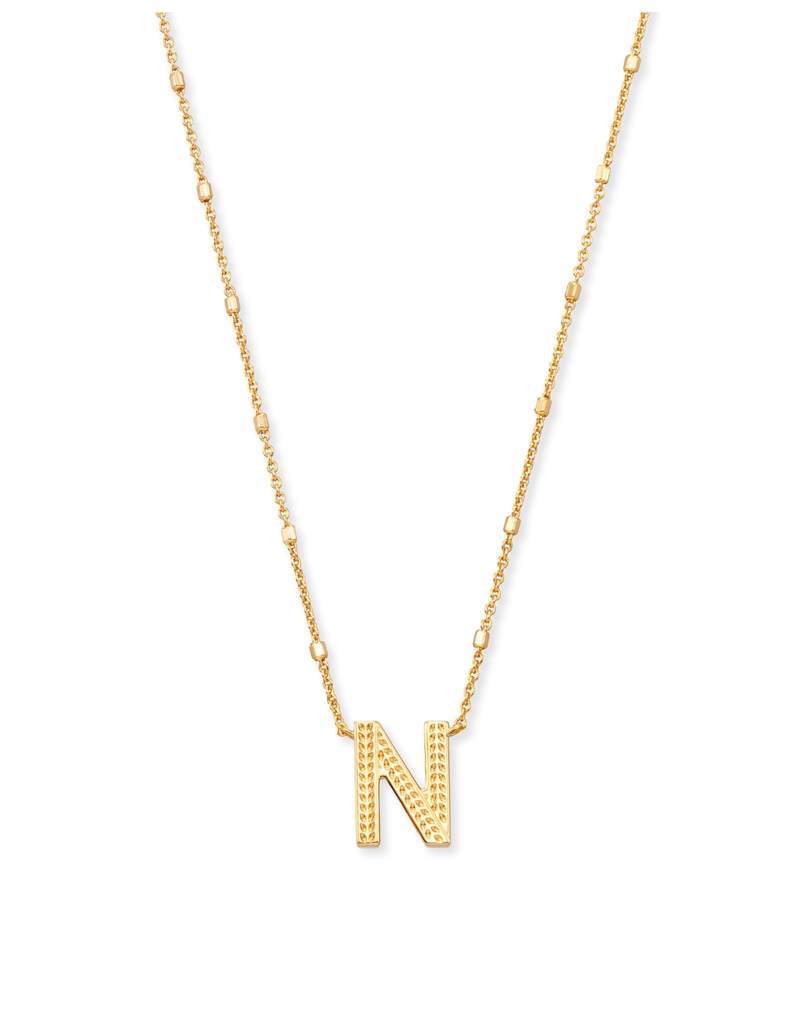 KENDRA SCOTT DESIGN Letter N Pendant Necklace in Gold