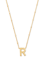 KENDRA SCOTT DESIGN Letter R Pendant Necklace in Gold