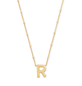 KENDRA SCOTT DESIGN Letter R Pendant Necklace in Gold