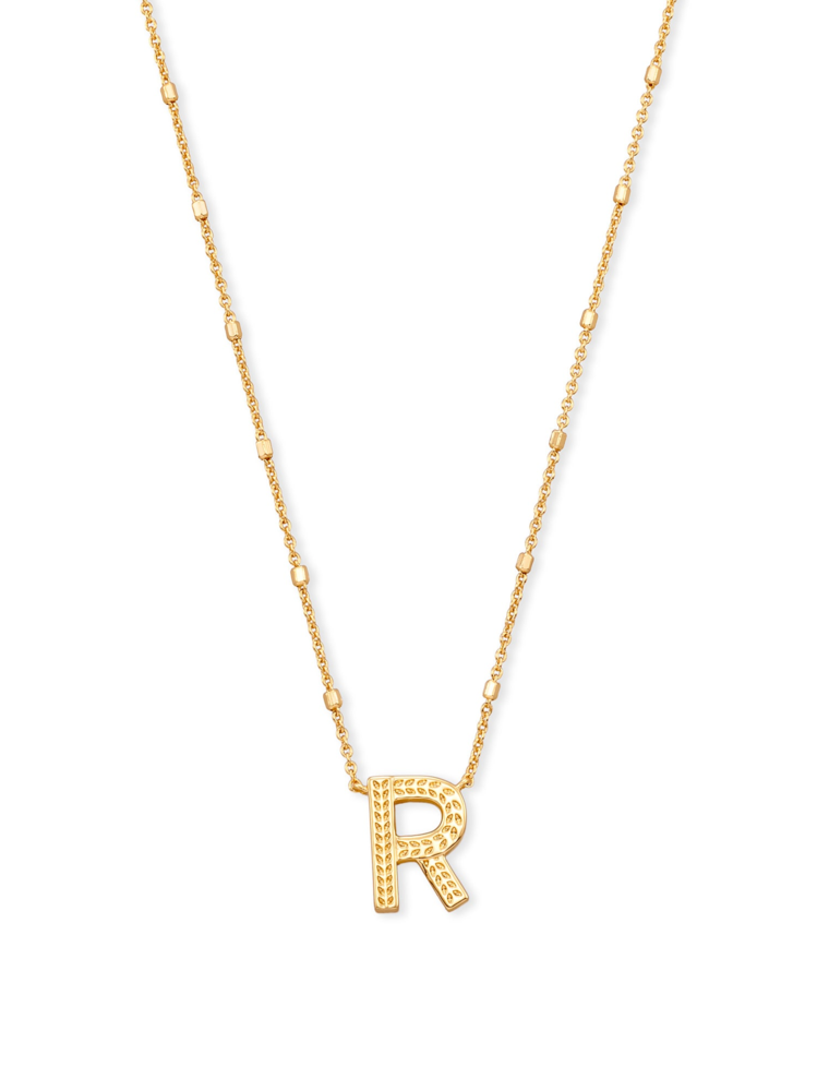 KENDRA SCOTT DESIGN Letter R Pendant Necklace in Gold