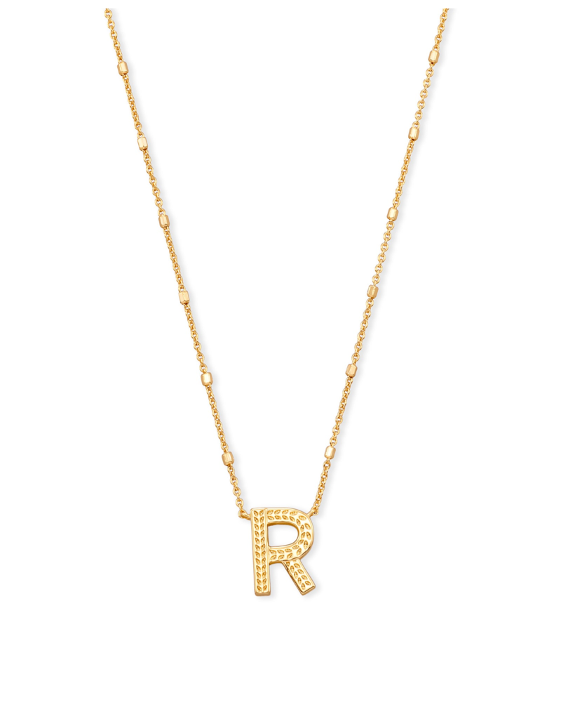 KENDRA SCOTT DESIGN Letter R Pendant Necklace in Gold