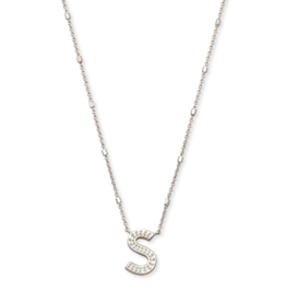 KENDRA SCOTT DESIGN Letter S Pendant Necklace in Silver
