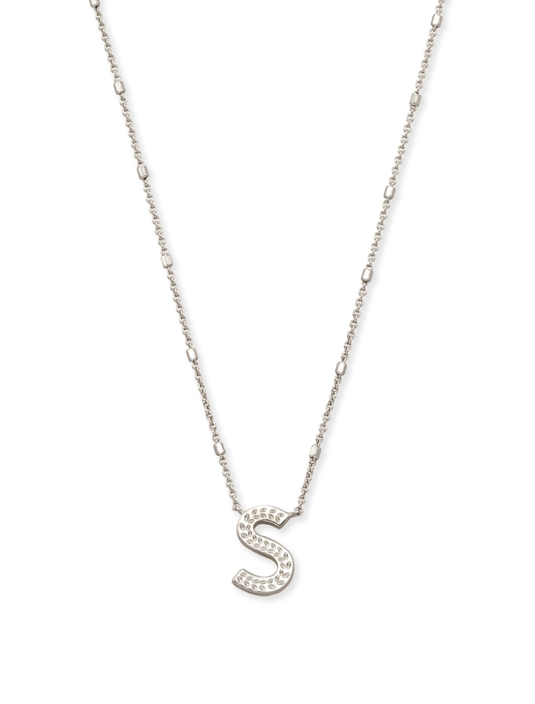 KENDRA SCOTT DESIGN Letter S Pendant Necklace in Silver