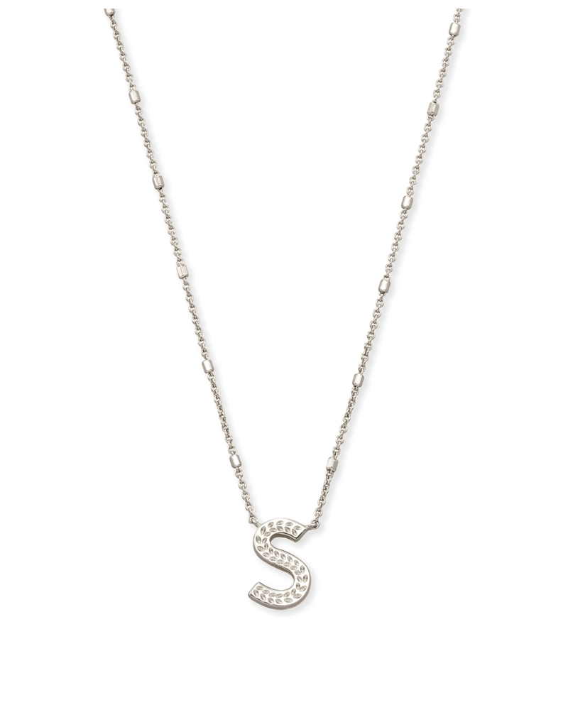 KENDRA SCOTT DESIGN Letter S Pendant Necklace in Silver