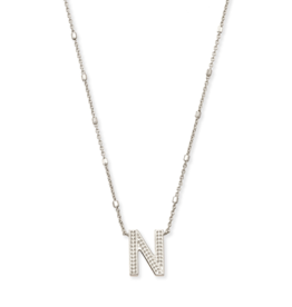 KENDRA SCOTT DESIGN Letter N Pendant Necklace in Silver