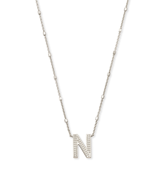 KENDRA SCOTT DESIGN Letter N Pendant Necklace in Silver