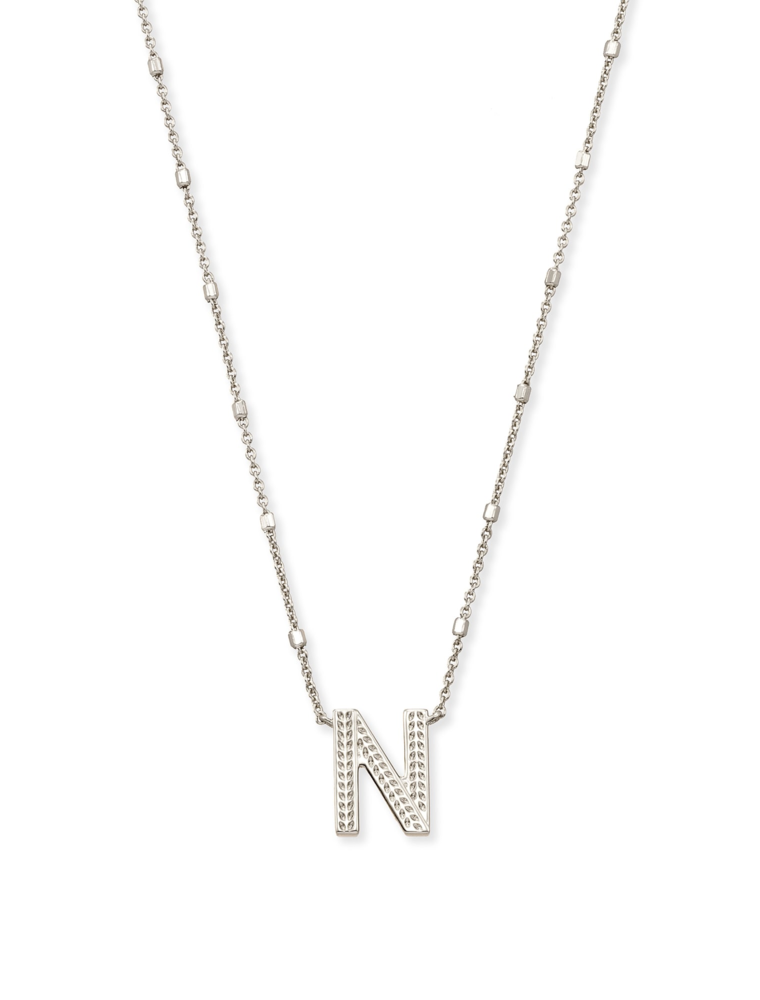 KENDRA SCOTT DESIGN Letter N Pendant Necklace in Silver