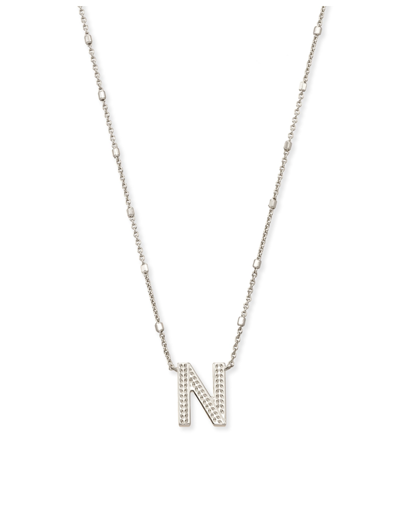 KENDRA SCOTT DESIGN Letter N Pendant Necklace in Silver