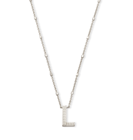 KENDRA SCOTT DESIGN Letter L Pendant Necklace in Silver