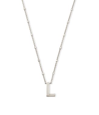 KENDRA SCOTT DESIGN Letter L Pendant Necklace in Silver