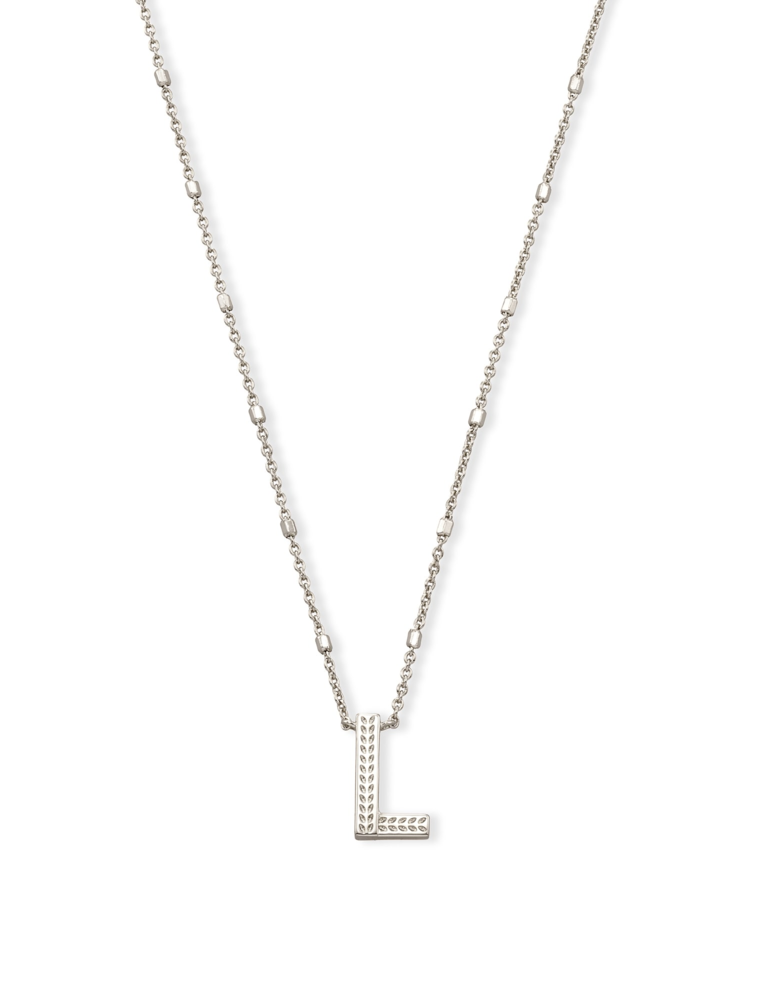 KENDRA SCOTT DESIGN Letter L Pendant Necklace in Silver