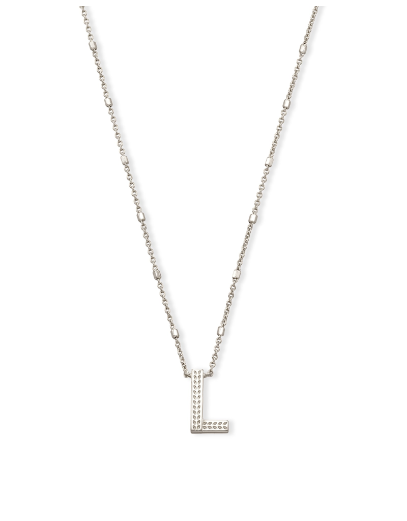 KENDRA SCOTT DESIGN Letter L Pendant Necklace in Silver