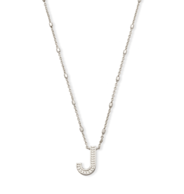 KENDRA SCOTT DESIGN Letter J Pendant Necklace in Silver