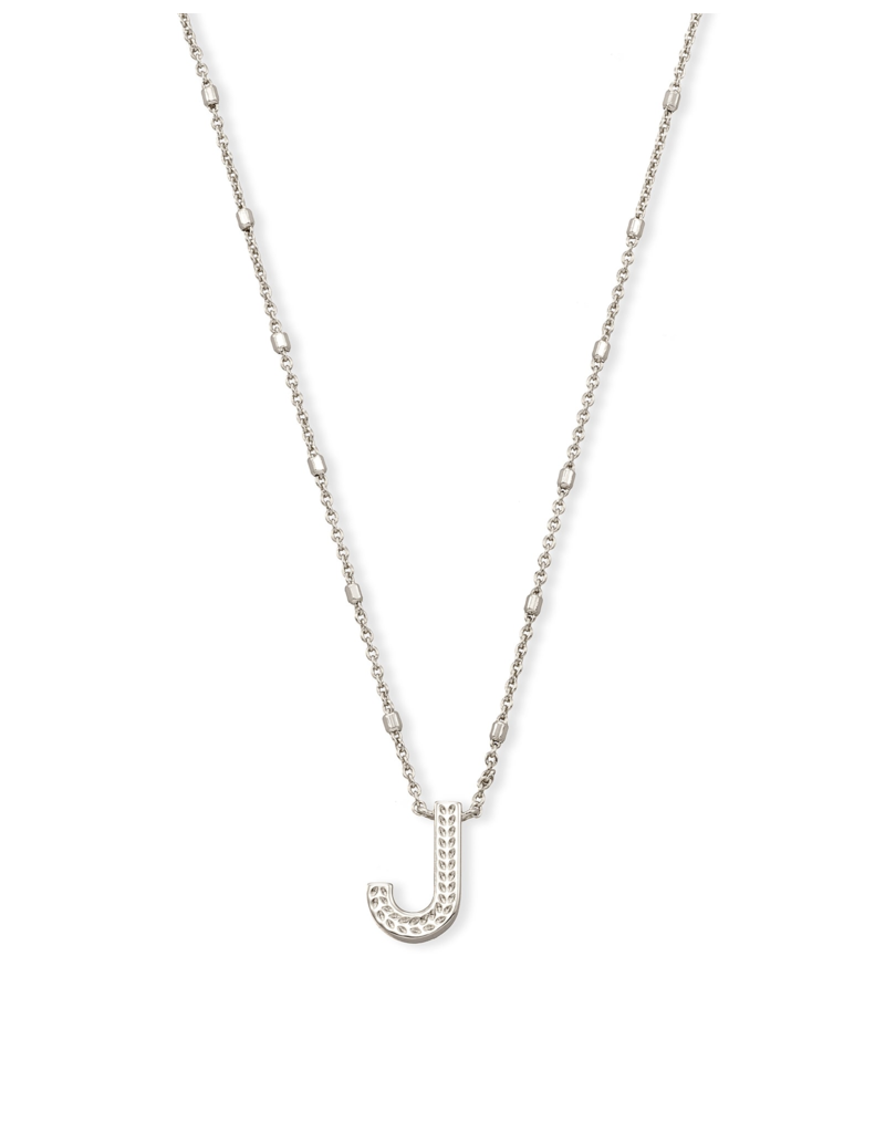 KENDRA SCOTT DESIGN Letter J Pendant Necklace in Silver