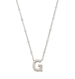 KENDRA SCOTT DESIGN Letter G Pendant Necklace in Silver