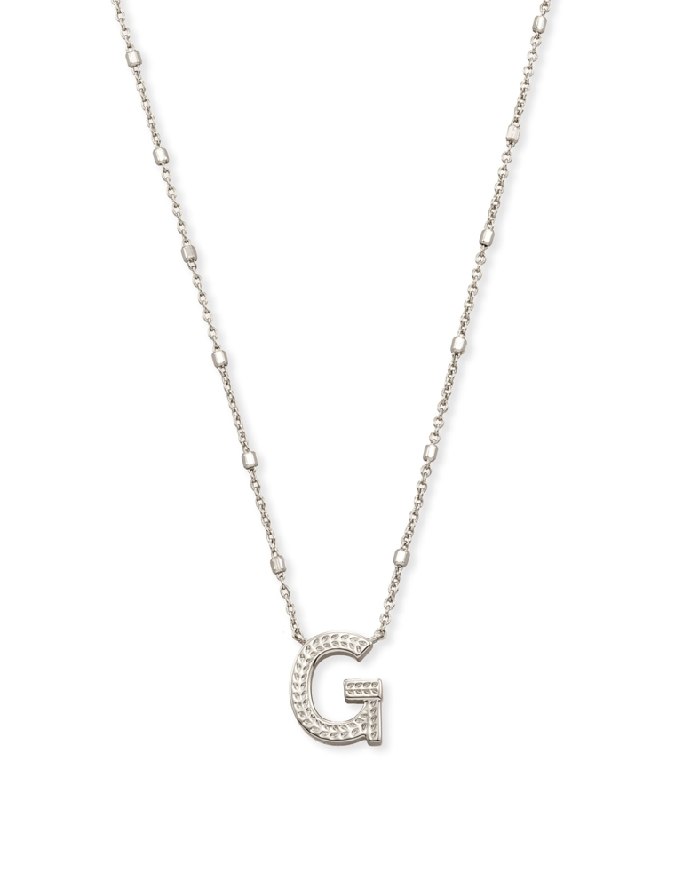 KENDRA SCOTT DESIGN Letter G Pendant Necklace in Silver