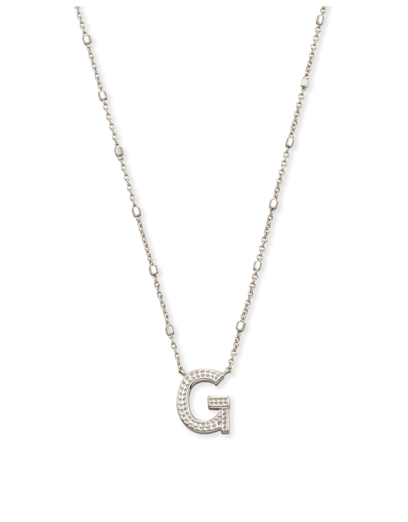 KENDRA SCOTT DESIGN Letter G Pendant Necklace in Silver