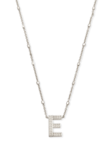 KENDRA SCOTT DESIGN Letter E Pendant Necklace in Silver