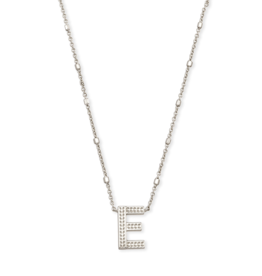 KENDRA SCOTT DESIGN Letter E Pendant Necklace in Silver