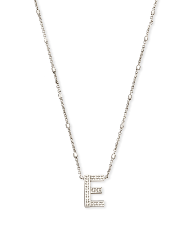KENDRA SCOTT DESIGN Letter E Pendant Necklace in Silver