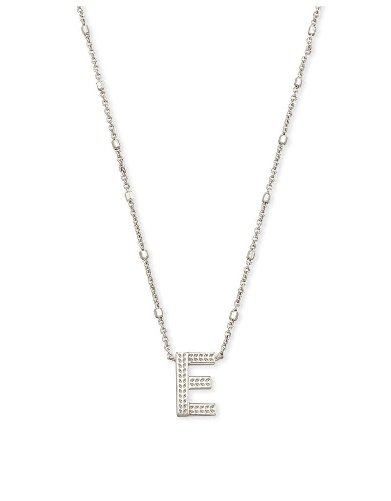 KENDRA SCOTT DESIGN Letter E Pendant Necklace in Silver