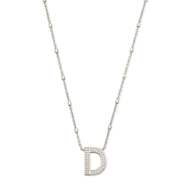 KENDRA SCOTT DESIGN Letter D Pendant Necklace in Silver