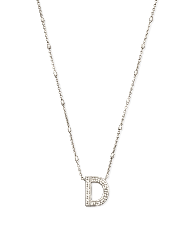 KENDRA SCOTT DESIGN Letter D Pendant Necklace in Silver