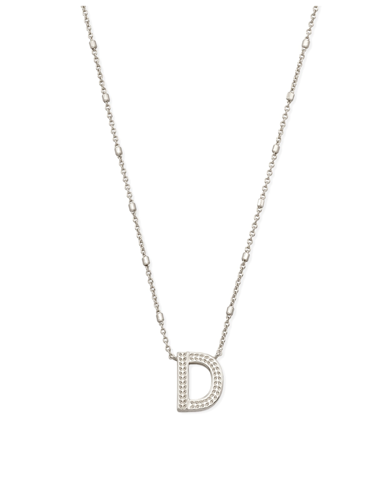 KENDRA SCOTT DESIGN Letter D Pendant Necklace in Silver