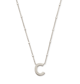 KENDRA SCOTT DESIGN Letter C Pendant Necklace in Silver