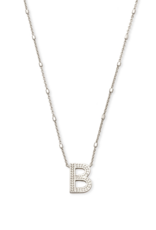 KENDRA SCOTT DESIGN Letter B Pendant Necklace in Silver