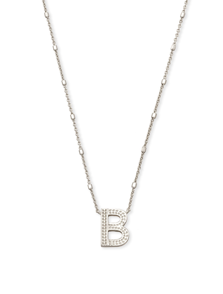 KENDRA SCOTT DESIGN Letter B Pendant Necklace in Silver