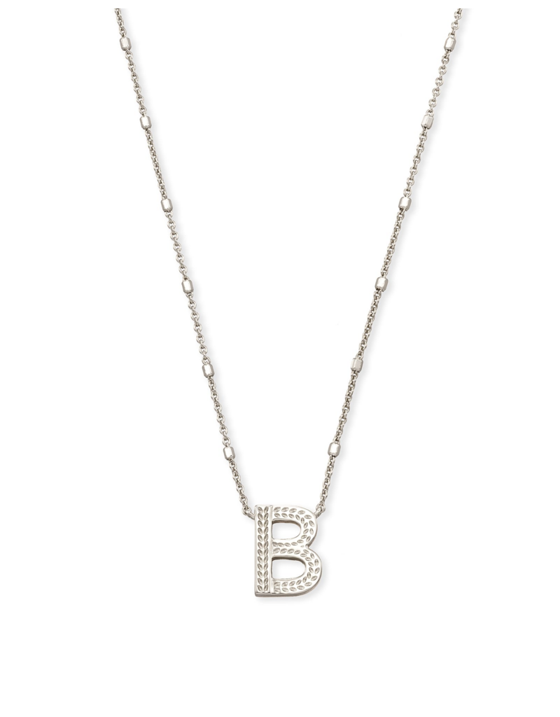 KENDRA SCOTT DESIGN Letter B Pendant Necklace in Silver