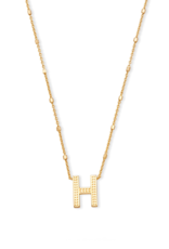 KENDRA SCOTT DESIGN Letter H Pendant Necklace in Gold
