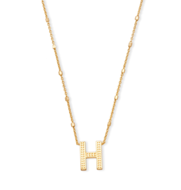KENDRA SCOTT DESIGN Letter H Pendant Necklace in Gold