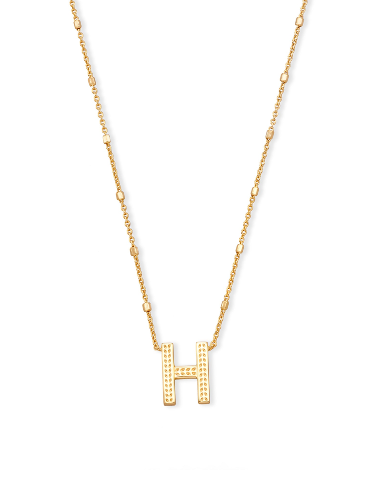 KENDRA SCOTT DESIGN Letter H Pendant Necklace in Gold