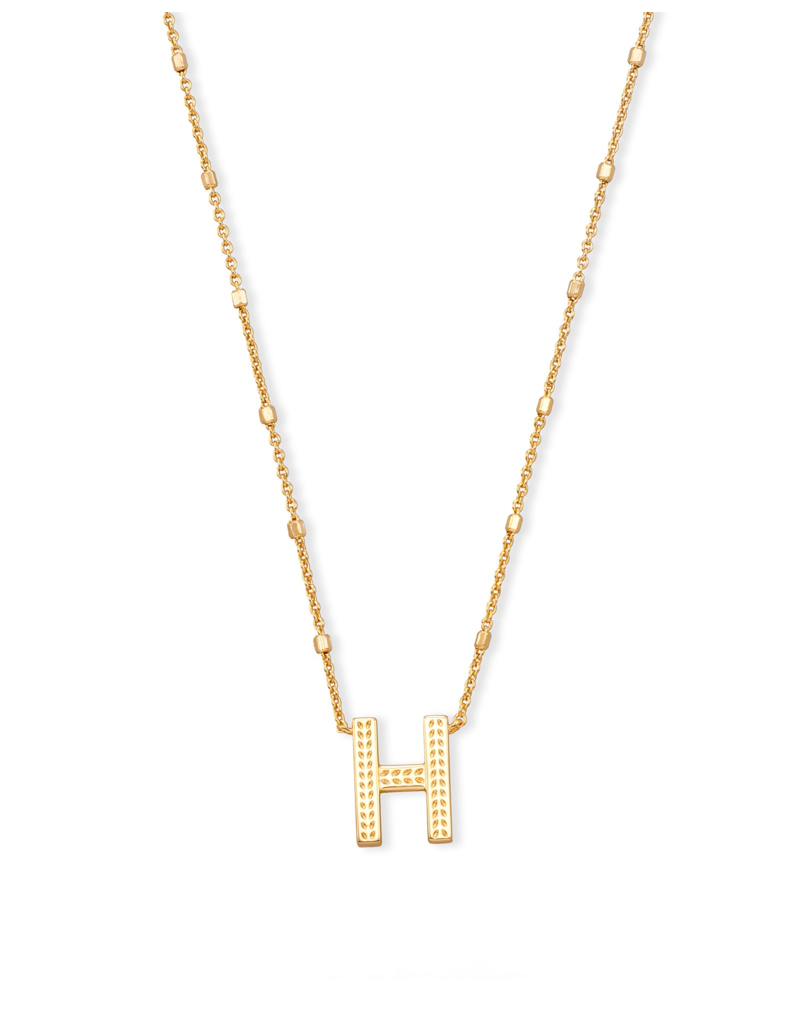 KENDRA SCOTT DESIGN Letter H Pendant Necklace in Gold