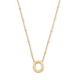 KENDRA SCOTT DESIGN Letter O Pendant Necklace in Gold
