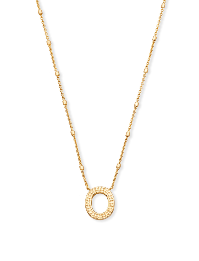 KENDRA SCOTT DESIGN Letter O Pendant Necklace in Gold