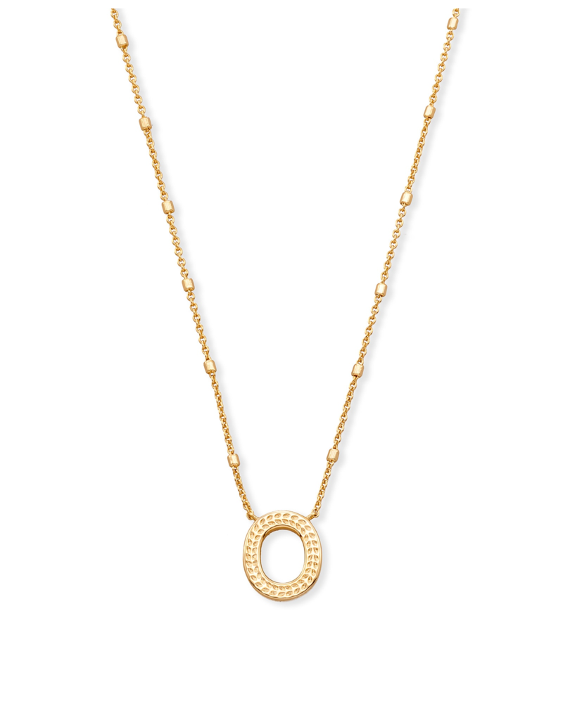 KENDRA SCOTT DESIGN Letter O Pendant Necklace in Gold
