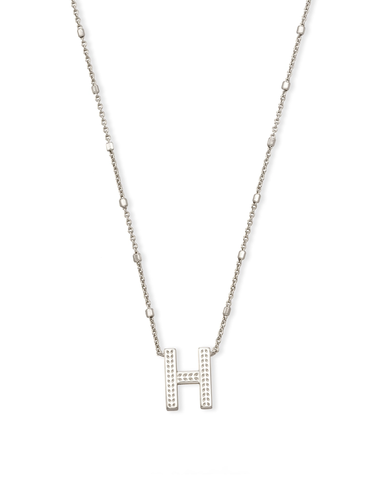 KENDRA SCOTT DESIGN Letter H Pendant Necklace in Silver
