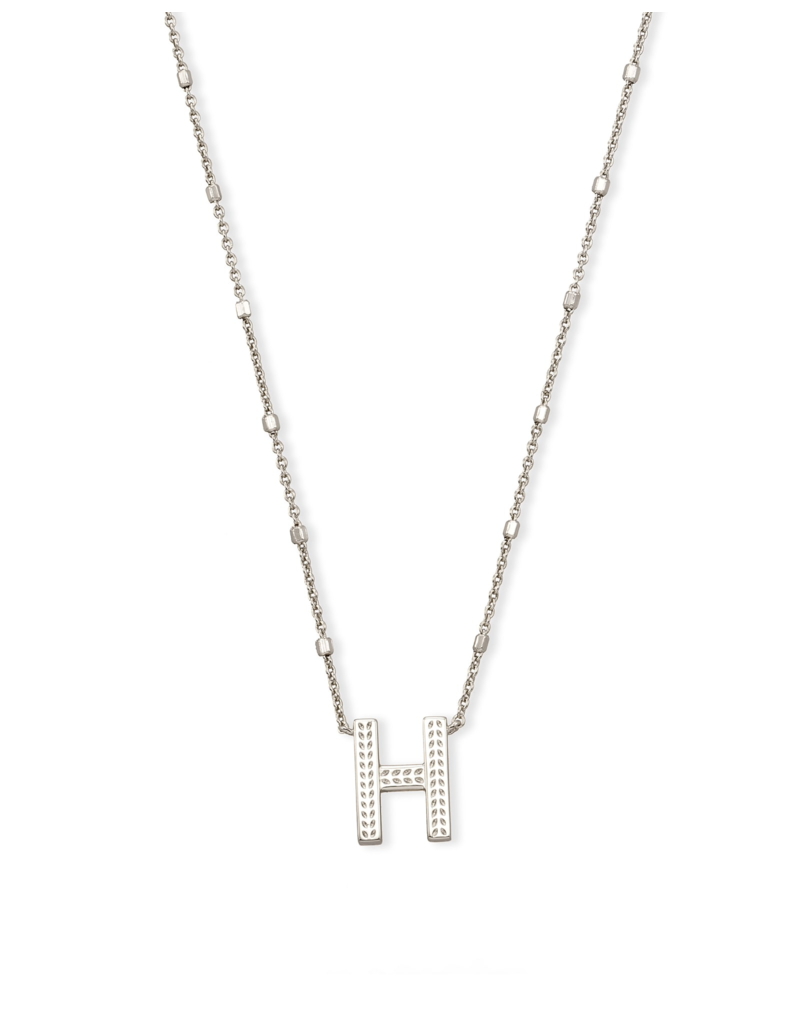 KENDRA SCOTT DESIGN Letter H Pendant Necklace in Silver